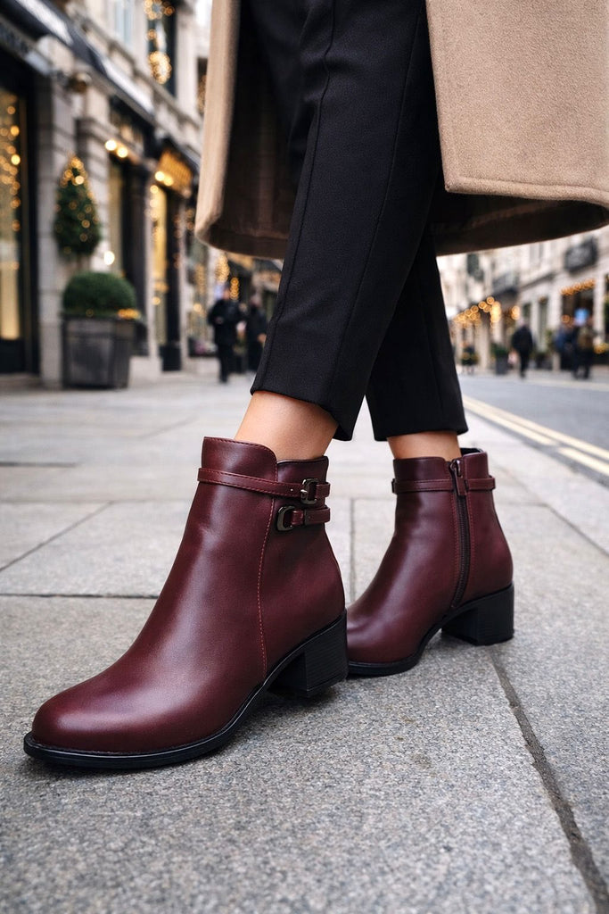 Ženske poluduboke cipele - LH30204-MAROON